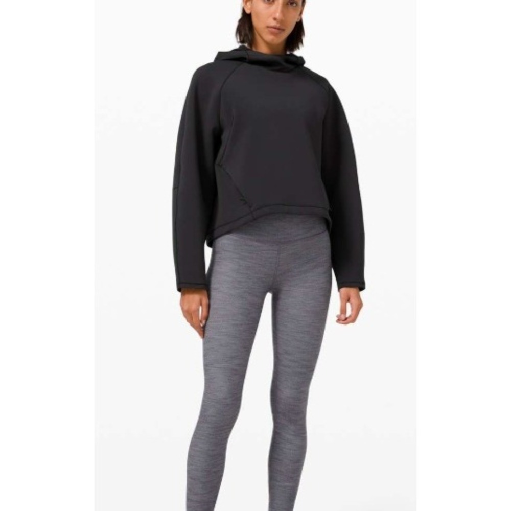 Lululemon Women Size 10 AirWrap Pullover Hoodie Black LW3ECQS